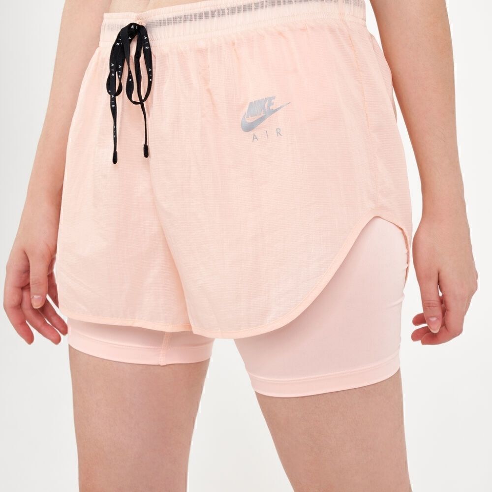 Nike Air Max 2 In 1 Running Shorts Women's Size XL Pink Silver Compression Tight